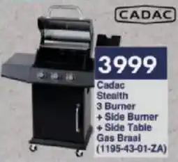 President Hyper Cadac Stealth 3 Burner + Side Burner + Side Table Gas Braai offer