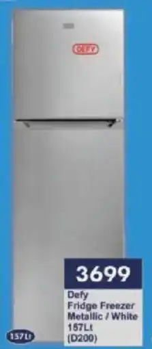 President Hyper Defy Fridge Freezer Metallic/ White offer