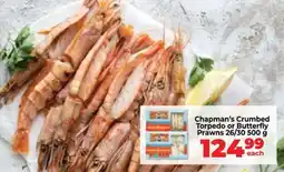 Food Lover's Market Chapman's Crumbed Torpedo or Butterfly Prawns offer