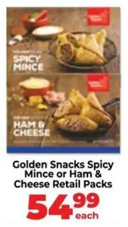 Food Lover's Market Golden Snacks Spicy Mince or Ham & Cheese Retail Packs offer