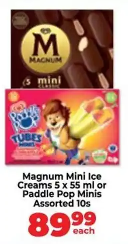 Food Lover's Market Magnum Mini Ice Creams or Paddle Pop Minis Assorted offer