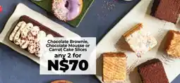 Food Lover's Market Chocolate Brownie, Chocolate Mousse or Carrot Cake Slices offer