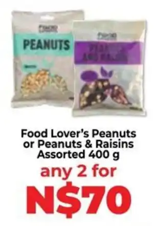 Food Lover's Market Food Lover's Peanuts or Peanuts & Raisins Assorted offer