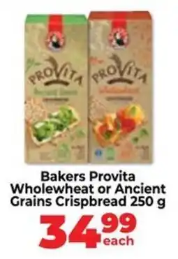 Food Lover's Market Bakers Provita Wholewheat or Ancient Grains Crispbread offer