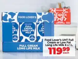 Food Lover's Market Food Lover's UHT Full Cream or Low Fat Long Life Milk offer