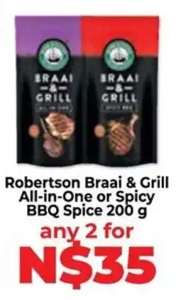 Food Lover's Market Robertson Braai & Grill All-in-One or Spicy BBQ Spice offer