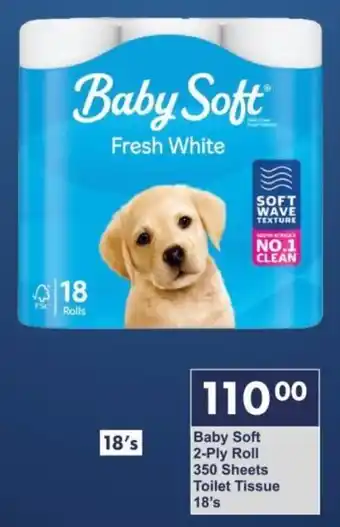 President Hyper Baby Soft 2-Ply Roll 350 Sheets Toilet Tissue offer