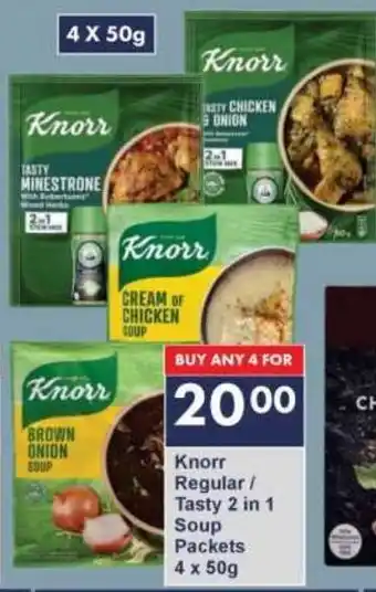 President Hyper Knorr Regular/ Tasty 2 in 1 Soup Packets offer