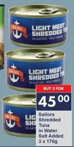 President Hyper Sailors Shredded Tuna in Water Salt Added offer