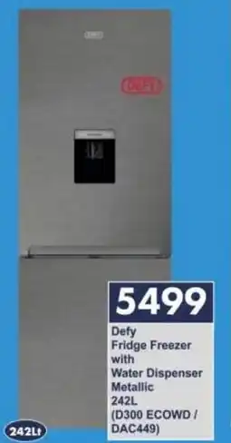 President Hyper Defy Fridge Freezer with Water Dispenser Metallic offer
