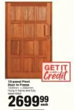 Build It 12-panel Pivot Door in Frame offer
