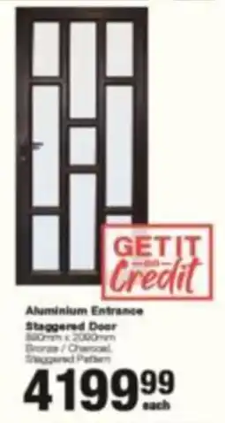 Build It Aluminium Entrance Staggered Door offer