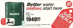 Build It JoJo Water Tank offer