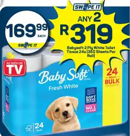 Pick n Pay Hypermarket Babysoft 2 Ply White Toilet Tissue offer