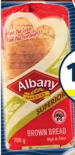 Pick n Pay Hypermarket Albany Superior Brown or Thick Sliced Bread offer