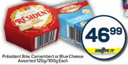 Pick n Pay Hypermarket Président Brie, Camembert or Blue Cheese Assorted offer