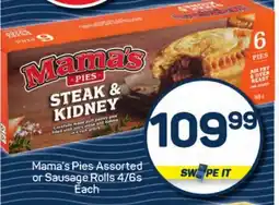 Pick n Pay Hypermarket Mama's Pies Assorted or Sausage Rolls offer