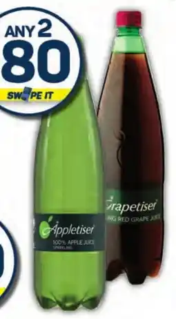 Pick n Pay Hypermarket Grapetiser Assorted or Appletiser Sparkling Fruit Juice offer