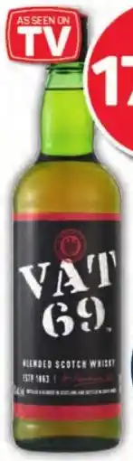 Pick n Pay Hypermarket VAT 69 Whisky offer
