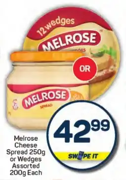 Pick n Pay Hypermarket Melrose Cheese Spread or Wedges Assorted offer