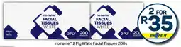 Pick n Pay Hypermarket no name 2 Ply White Facial Tissues offer