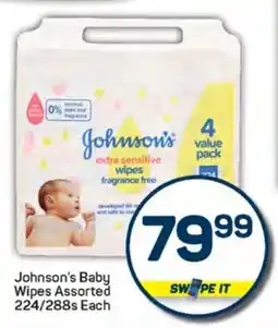 Pick n Pay Hypermarket Johnson's Baby Wipes Assorted offer