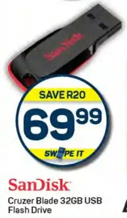 Pick n Pay Hypermarket SanDisk Cruzer Blade 32GB USB Flash Drive offer