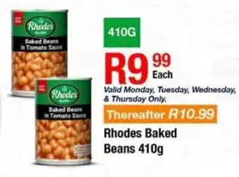 Take 'n Pay Rhodes Baked Beans offer