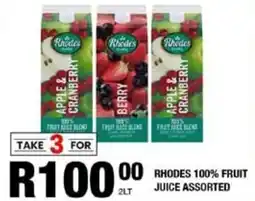 Take 'n Pay Rhodes 100% fruit juice assorted offer