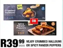 Take 'n Pay Vejoy crumbed halloumi or spicy paneer poppers offer