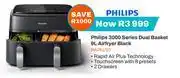 Expert Philips 3000 Series 9Ltr Dual Basket Air Fryer (Black) NA351/00 offer