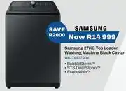 Expert Samsung 27Kg Top Loader Washing Machine (Black Caviar) WA27B8375GV offer