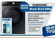 Expert Samsung 12Kg Bespoke Front Loader Washing Machine Black Caviar WW12BB944DGBFA offer