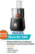 Expert Philips 850W Viva Collection Compact Food Processor (Black) HR7520/10 offer