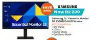 Expert Samsung 22 Essential Monitor S3 S30GD Full HD Monitor LS22D300GAUXEN offer