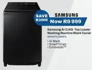 Expert Samsung AI 21Kg Top Loader Washing Machine (Black Caviar) WA80F21S8BFA offer