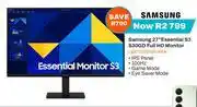Expert Samsung 27 Essential S3 S30GD Full HD Monitor LS27D300GAUXEN offer