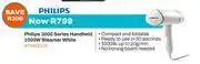 Expert Philips 3000 Series Handheld 1000W Steamer White STH3020/10 offer