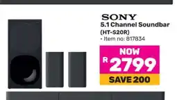 Game Sony 5.1 Channel Soundbar HT-S20R offer