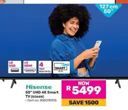 Game Hisense 50 UHD 4K Smart TV (50A6N) offer