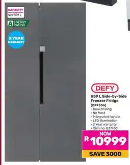 Game Defy 559 L Side-by-Side Freezer Fridge (DFF536) offer