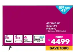 Game 43 UHD 4K Smart TV (43A6N) offer