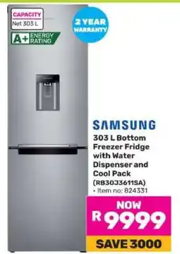 Game Samsung 303 L Bottom Freezer Fridge offer