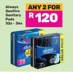 Game Always Quattro Sanitary Pads 32s - 36s offer