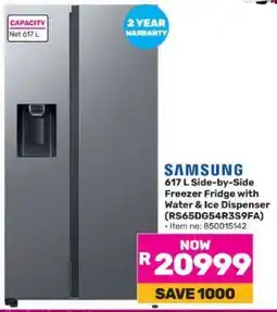 Game SAMSUNG 617 L Side-by-Side Freezer Fridge offer