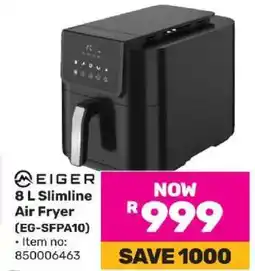 Game EIGER 8 L Slimline Air Fryer offer