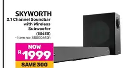 Game SKYWORTH 2.1 Channel Soundbar with Wireless Subwoofer (SS630) offer
