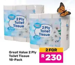 Game Great Value 2 Ply Toilet Tissue 18 Pack offer