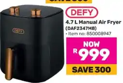 Game Defy 4.7 L Manual Air Fryer offer