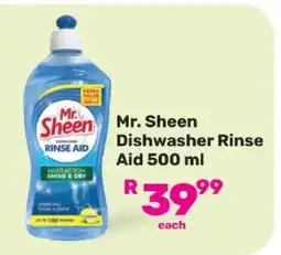 Game Mr. Sheen Dishwasher Rinse Aid 500 ml offer